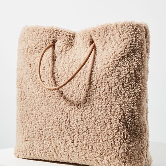 Anthropologie Handbags - Anthropologie Teddy Sherpa Tote Bag